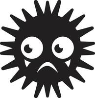 alegre patógeno encanto negro caprichoso virus alegría linda negro vector