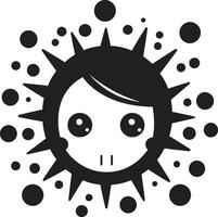 Infectious Whimsy Cute Playful Virus Wonder Black vector