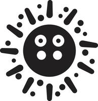 Infectious Whimsy Cute Playful Virus Wonder Black vector