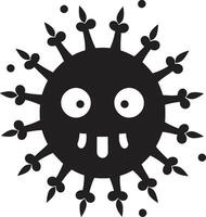 Adorable Pathogenic Joy Black Infectious Whimsical Fun Cute vector