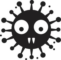 Radiant Pathogen Serenade Black Chirpy Virus Fluffiness Cute vector