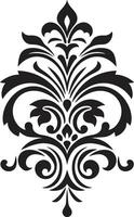 Intricate Flourish Black Element Timeless Ornamentation Emblem vector