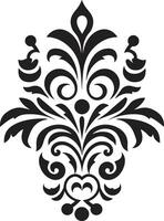 Detailed Sophistication Stylish Ornamental Touch Black vector