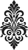 Classic Ornate Touch Graceful Adornment Black Element vector