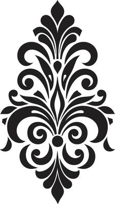 Classic Ornate Touch Graceful Adornment Black Element