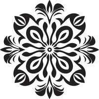 Minimalistic Detail Black Ornament Refined Elegance Emblem vector