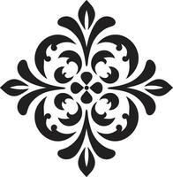 elegante remolinos negro ornamento florido elegancia vector