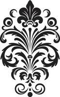 Graceful Patterns Black Detailed Sophistication Ornament vector