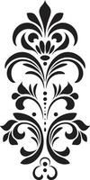 Refined Elegance Emblem Chic Ornamentation Black vector