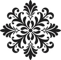 Classic Elegance Decorative Element Graceful Patterns Black vector