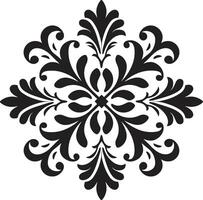 Classic Elegance Decorative Element Graceful Patterns Black vector