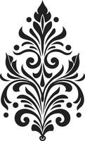 Delicate Lines Black Element Emblem Timeless Patterns Black vector