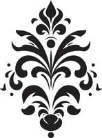 Artistic Etchings Decorative Emblem Timeless Scrollwork vector