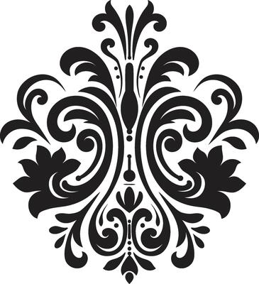 Refined Engravings Black Element Chic Embellishments Decorative
