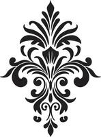 Intricate Accents Decorative Minimalist Sophistication Emblem vector