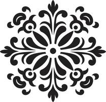 Chic Swirls Black Element Elegant Adornments Decorative vector