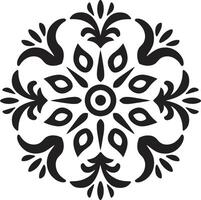 elegante patrones negro ornamental elegante simetría decorativo vector