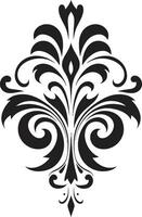 Stylish Elegance Decorative Chic Scrollwork Black Emblem vector