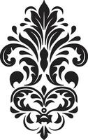 Graceful Patterns Emblem Sophisticated Twist Black vector