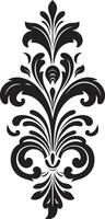 Exquisite Simplicity Black Artistic Grace Decorative vector