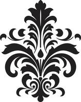 florido belleza decorativo Exquisito detallado negro ornamento vector