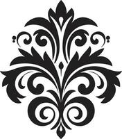 Minimalistic Elegance Ornament Refined Ornamental Touch Black vector