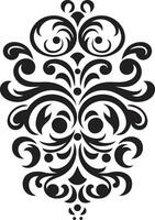 Elegant Essence Black Ornate Symmetry Decorative vector