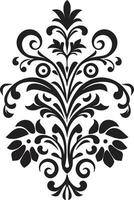 Exquisite Detailing Black Ornament Sophisticated Charm vector