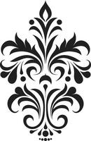 sutil elegancia negro elemento agraciado decoración ornamental negro vector