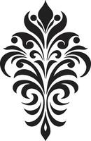 refinado sofisticación ornamento elegante sencillez negro decorativo vector