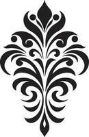 Refined Sophistication Ornament Elegant Simplicity Black Decorative vector