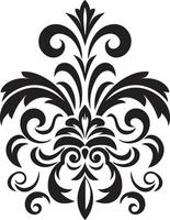 Detailed Sophistication Stylish Ornamental Touch Black Element vector