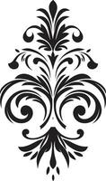 Refined Decor Black Ornament Vintage Elegance Element vector