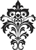 Intricate Style Black Ornament Minimalistic Elegance Decorative vector