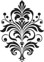 Ornate Simplicity Decorative Delicate Embellishment Black Ornament vector