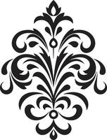 Chic Elegance Decorative Element Intricate Symmetry Black vector
