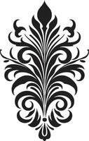 elegante sencillez negro decorativo refinado decoración ornamento vector