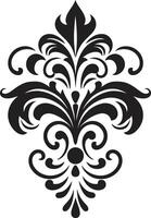 minimalista ornamental gracia refinado sofisticación negro elemento vector