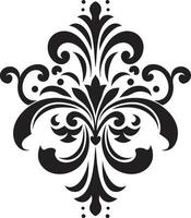 Chic Sophistication Black Ornament Elegant Detailing Element vector