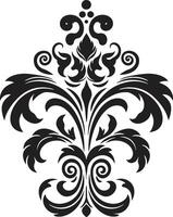 Minimalistic Elegance Black Refined Ornamental Touch Decorative vector