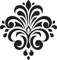 Timeless Adornment Black Ornament Subtle Elegance Decorative vector