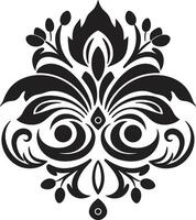 Elegant Simplicity Black Refined Decor Decorative vector