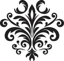 detallado sofisticación elegante ornamental toque negro vector