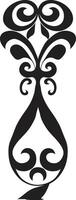 Graceful Ribbon Lines Decorative Emblem Detailed Ribbon Sophistication Emblem vector