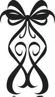 Graceful Ribbon Detailing Decorative Emblem Detailed Ribbon Flourish vector