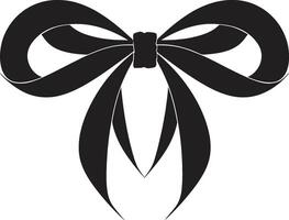 Ornate Ribbon Flourish Exquisite Detailing Black Ribbon Emblem vector