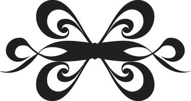 refinado elegancia emblema cinta elegante cinta ornamentación negro vector