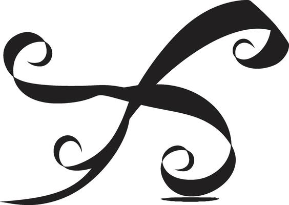 Stylish Ribbon Flourish Decorative Emblem Chic Ribbon Intricacy Element