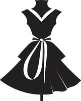 Couture Statement Dress Fashion ic Black Dress vector