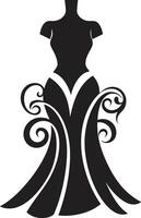 Glamorous Ensemble Dress Emblem er Flair Black Dress vector
